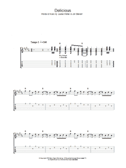 page one of Delicious (Guitar Tab)