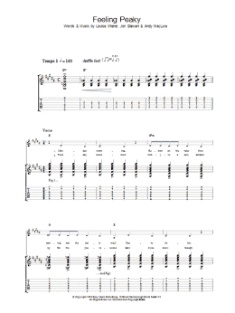 page one of Feeling Peaky (Guitar Tab)