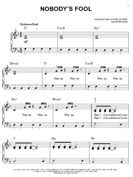 page one of Nobody's Fool (Easy Piano)