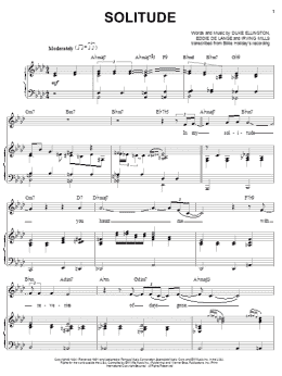 page one of Solitude (Piano & Vocal)