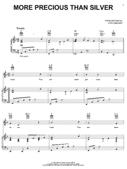 page one of More Precious Than Silver (Piano, Vocal & Guitar Chords (Right-Hand Melody))