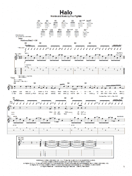 page one of Halo (Guitar Tab)