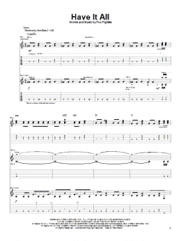 page one of Have It All (Guitar Tab)