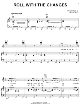 page one of Roll With The Changes (Piano, Vocal & Guitar Chords (Right-Hand Melody))