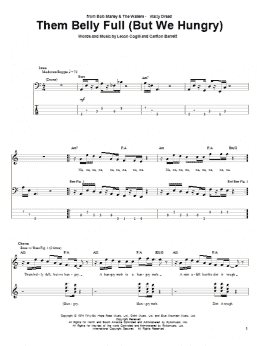 page one of Them Belly Full (But We Hungry) (Bass Guitar Tab)