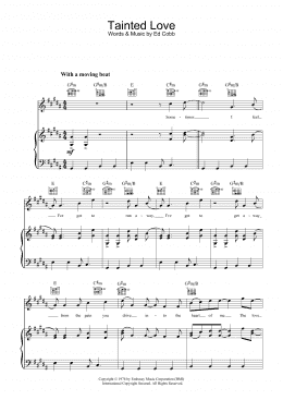 page one of Tainted Love (Piano, Vocal & Guitar Chords (Right-Hand Melody))