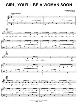 page one of Girl, You'll Be A Woman Soon (Piano, Vocal & Guitar Chords (Right-Hand Melody))