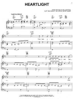 page one of Heartlight (Piano, Vocal & Guitar Chords (Right-Hand Melody))