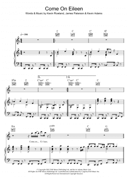 page one of Come On Eileen (Piano, Vocal & Guitar Chords)