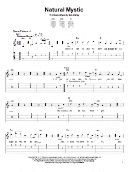 page one of Natural Mystic (Easy Guitar Tab)