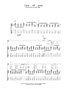 page one of Click ... off ... gone (Guitar Tab)