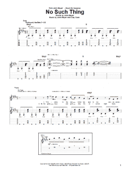 page one of No Such Thing (Guitar Tab)