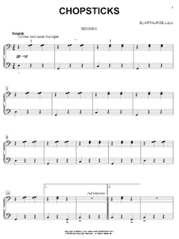 page one of Chopsticks (Piano Duet)