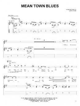 page one of Mean Town Blues (Guitar Tab)