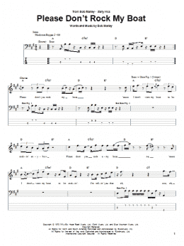 page one of Please Don't Rock My Boat (Bass Guitar Tab)