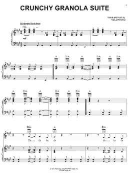page one of Crunchy Granola Suite (Piano, Vocal & Guitar Chords (Right-Hand Melody))
