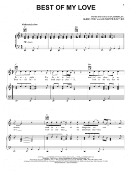 page one of Best Of My Love (Piano, Vocal & Guitar Chords (Right-Hand Melody))