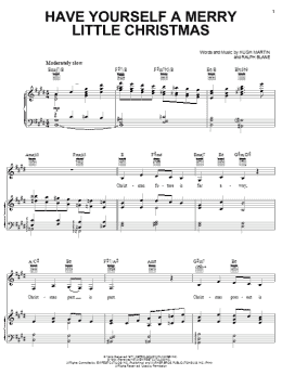 page one of Have Yourself A Merry Little Christmas (Piano, Vocal & Guitar Chords (Right-Hand Melody))