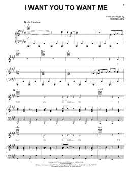 page one of I Want You To Want Me (Piano, Vocal & Guitar Chords (Right-Hand Melody))
