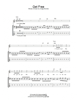 page one of Get Free (Bass Guitar Tab)