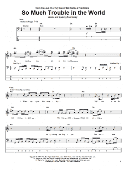 page one of So Much Trouble In The World (Bass Guitar Tab)