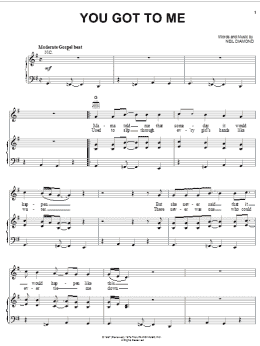 page one of You Got To Me (Piano, Vocal & Guitar Chords (Right-Hand Melody))