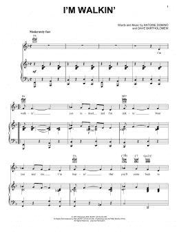 page one of I'm Walkin' (Piano, Vocal & Guitar Chords (Right-Hand Melody))