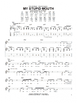 page one of My Stupid Mouth (Guitar Tab)
