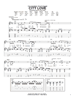 page one of City Love (Guitar Tab)