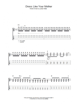 page one of Dress Like Your Mother (Guitar Tab)