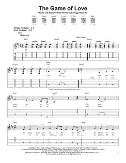 page one of The Game Of Love (Easy Guitar Tab)