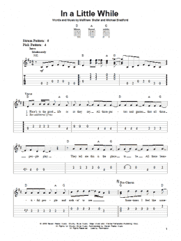 page one of In A Little While (Easy Guitar Tab)
