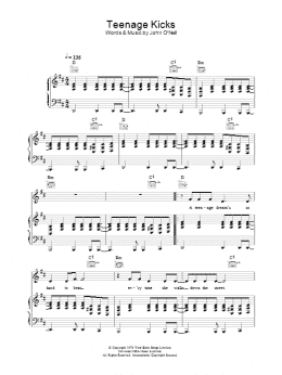 page one of Teenage Kicks (Piano, Vocal & Guitar Chords)