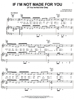 page one of If I'm Not Made For You (If You're Not The One) (Piano, Vocal & Guitar Chords (Right-Hand Melody))