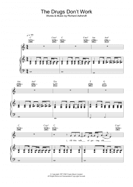page one of The Drugs Don't Work (Piano, Vocal & Guitar Chords)