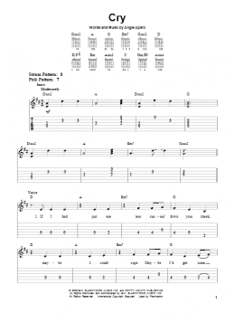 page one of Cry (Easy Guitar Tab)