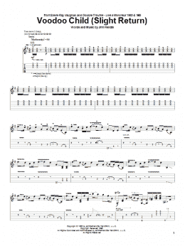 page one of Voodoo Child (Slight Return) (Guitar Tab)