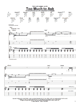 page one of Too Much To Ask (Guitar Tab)