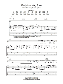 page one of Early Morning Rain (Guitar Tab)