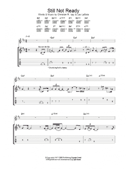 page one of Still Not Ready (Guitar Tab)