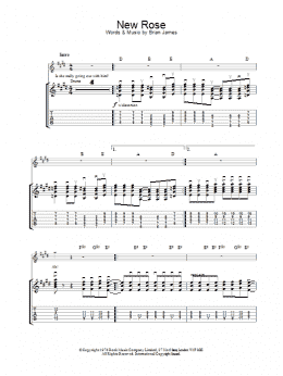 page one of New Rose (Guitar Tab)