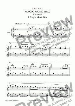 page one of MAGIC MUSIC BOX op77/01. Magic Music Box.  Pf