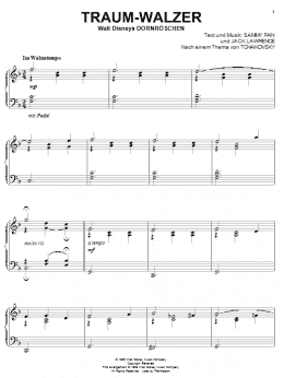 page one of Traum-Walzer (Once Upon A Dream) (Piano Solo)