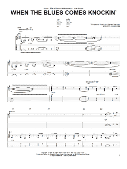 page one of When The Blues Comes Knockin' (Guitar Tab)