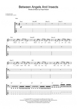 page one of Between Angels And Insects (Bass Guitar Tab)