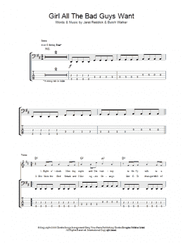 page one of Girl All The Bad Guys Want (Bass Guitar Tab)
