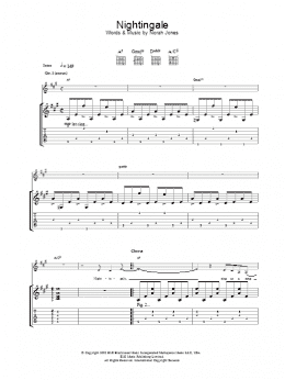 page one of Nightingale (Guitar Tab)