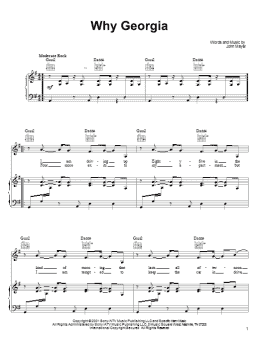 page one of Why Georgia (Piano, Vocal & Guitar Chords (Right-Hand Melody))