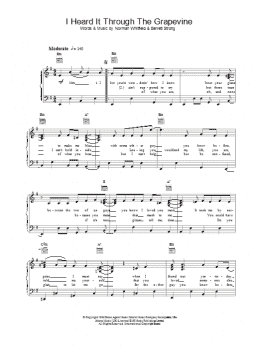 page one of I Heard It Through The Grapevine (Piano Solo)