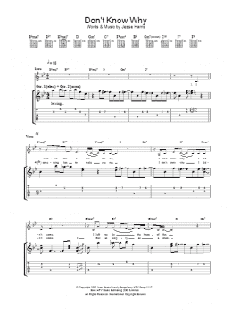 page one of Don't Know Why (Guitar Tab)